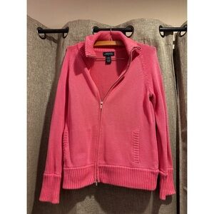 Like New Jones New York Vibrant Pink Knit Jacket